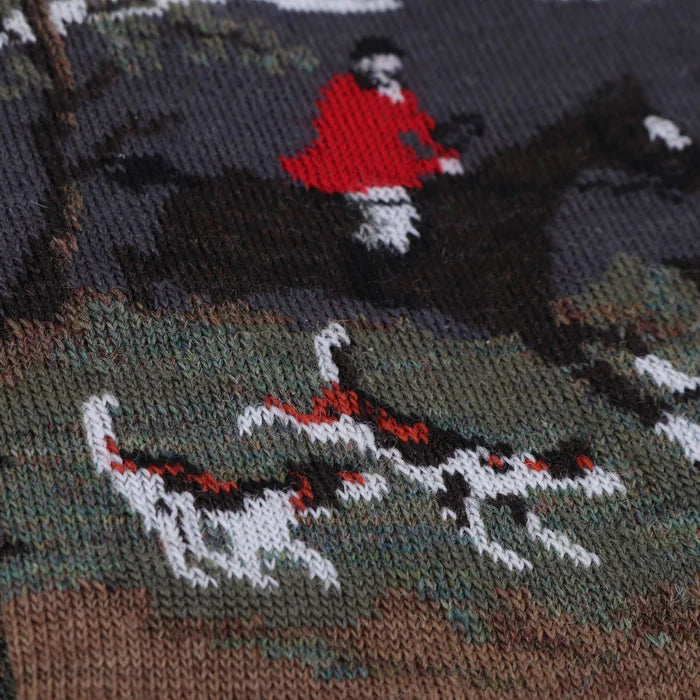 Country Horse Merino Wool Sock - Navy & Camello