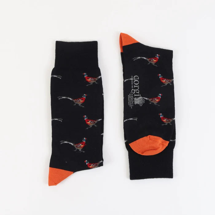 Pheasant Merino Wool Sock - Navy