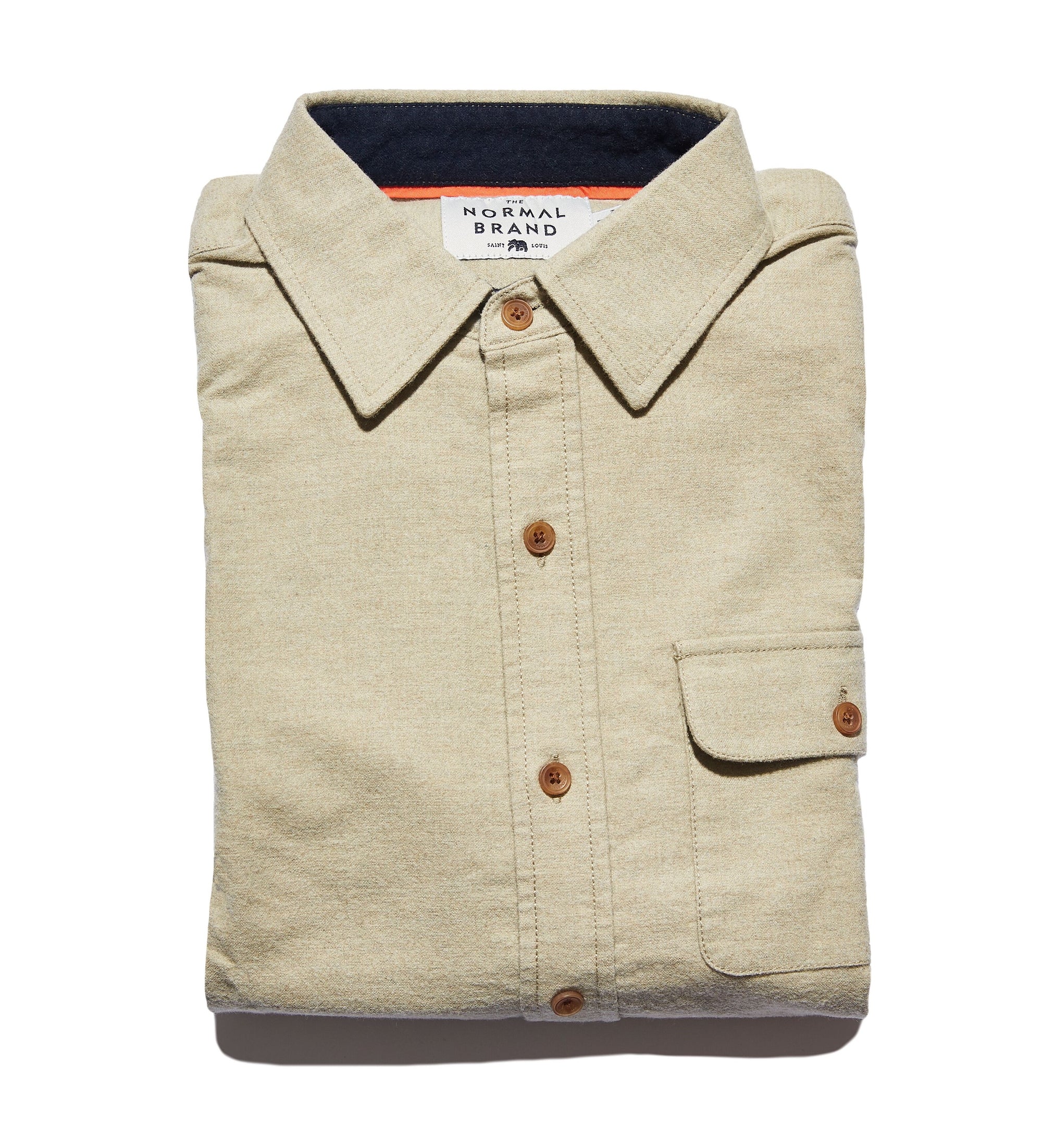Chamois Button Down Shirt - Stone