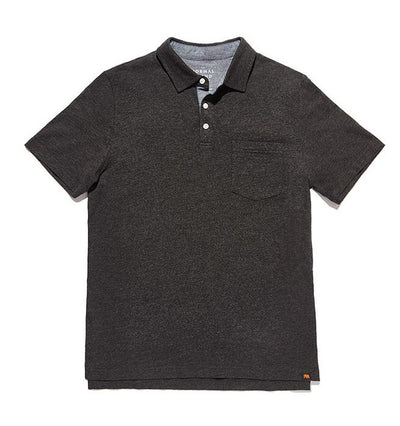 Vintage Slub Pocket Polo - Charcoal