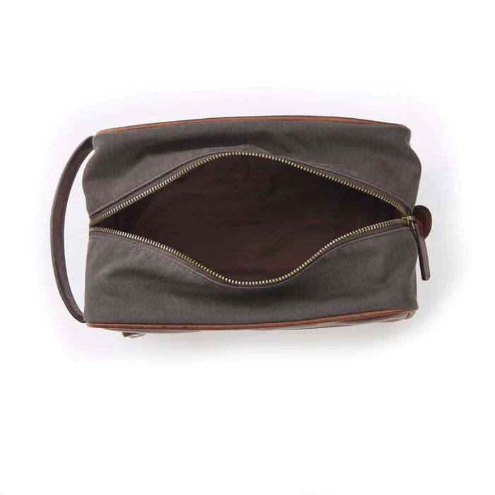 Canvas & Leather Dopp Kit - Oak