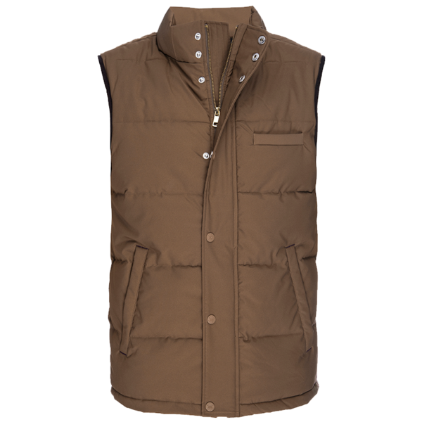 Quilted Vest - Brown