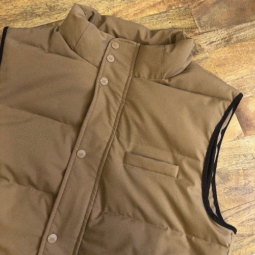 Quilted Vest - Brown
