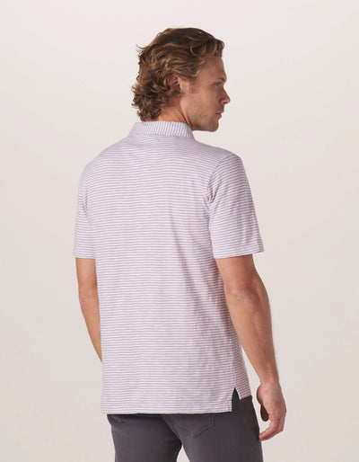 Vintage Slub Pocket Polo - Grey Stripe
