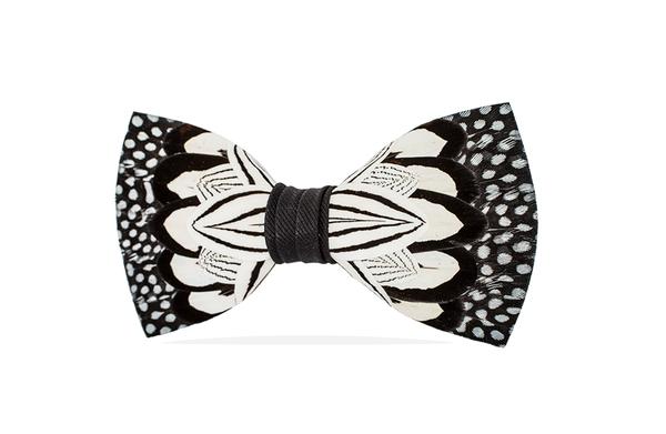 River Wind Bow Tie - Guinea & Pheasant Feathers