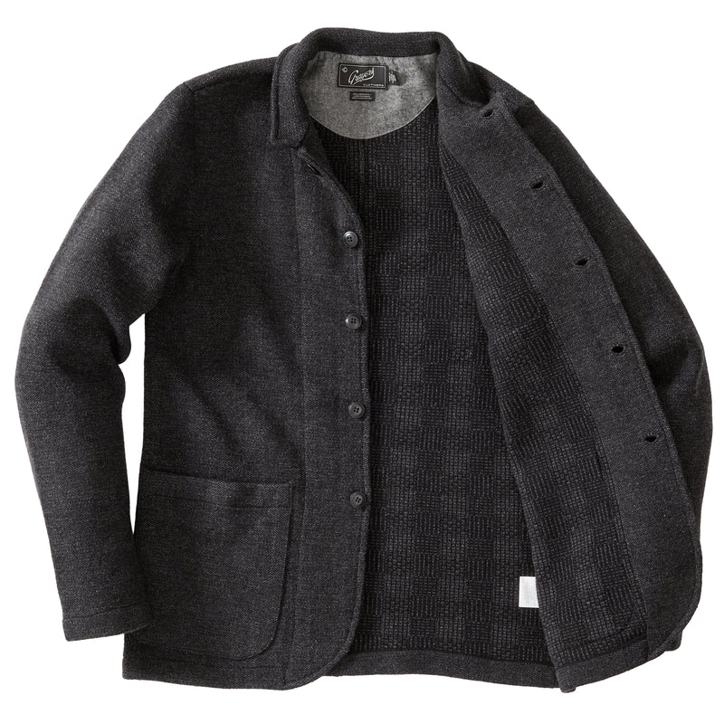 Nelson Jacquard Swacket - Charcoal