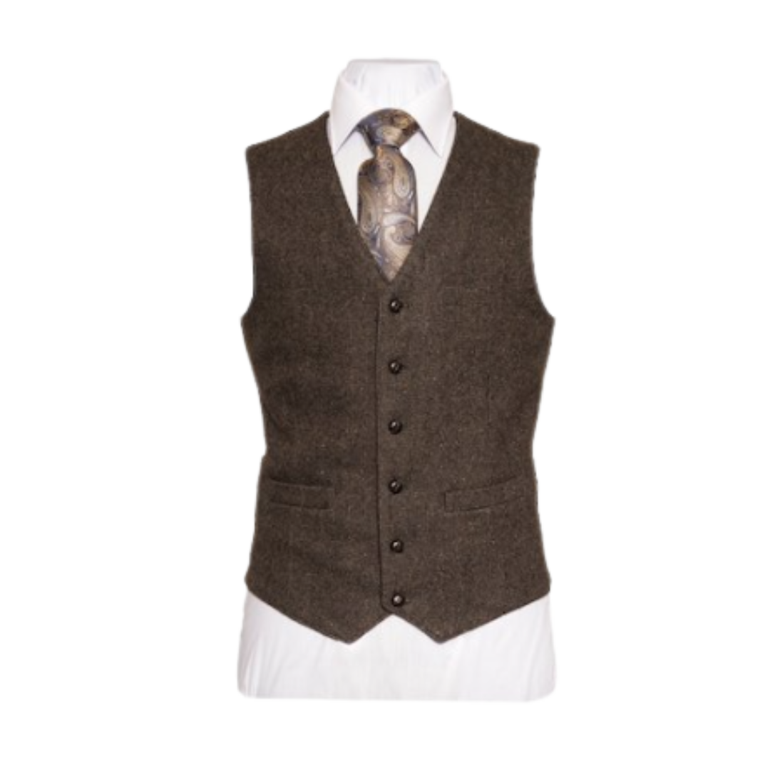 Oscar Wilde Irish Tweed Waistcoat - Brown