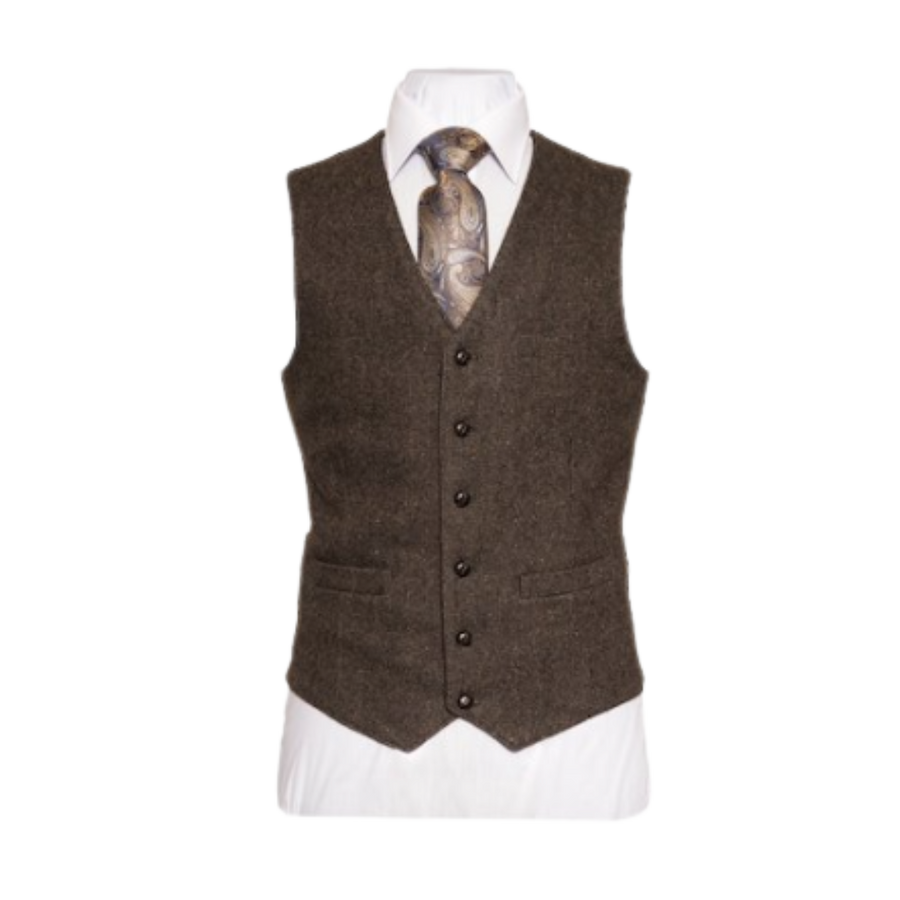 Oscar Wilde Irish Tweed Waistcoat - Brown