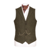 Pearse Irish Tweed Waistcoat - Green Herringbone