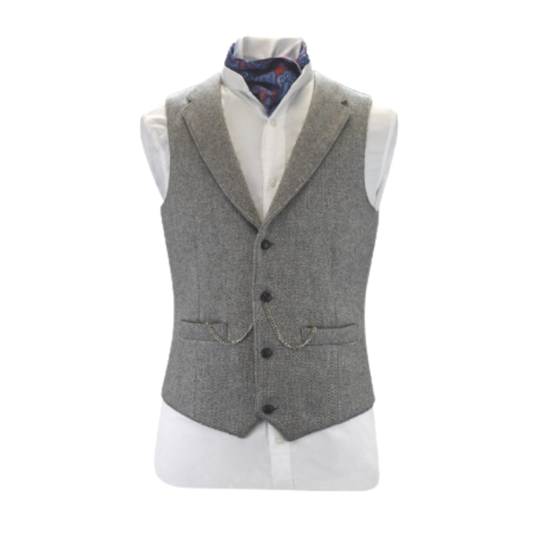 Tweed Waistcoat - Light Grey