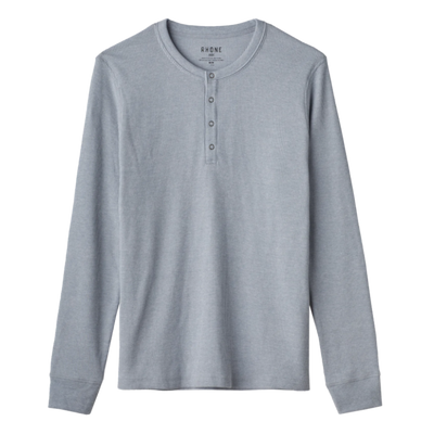 Waffle Henley - Weathervane Heather