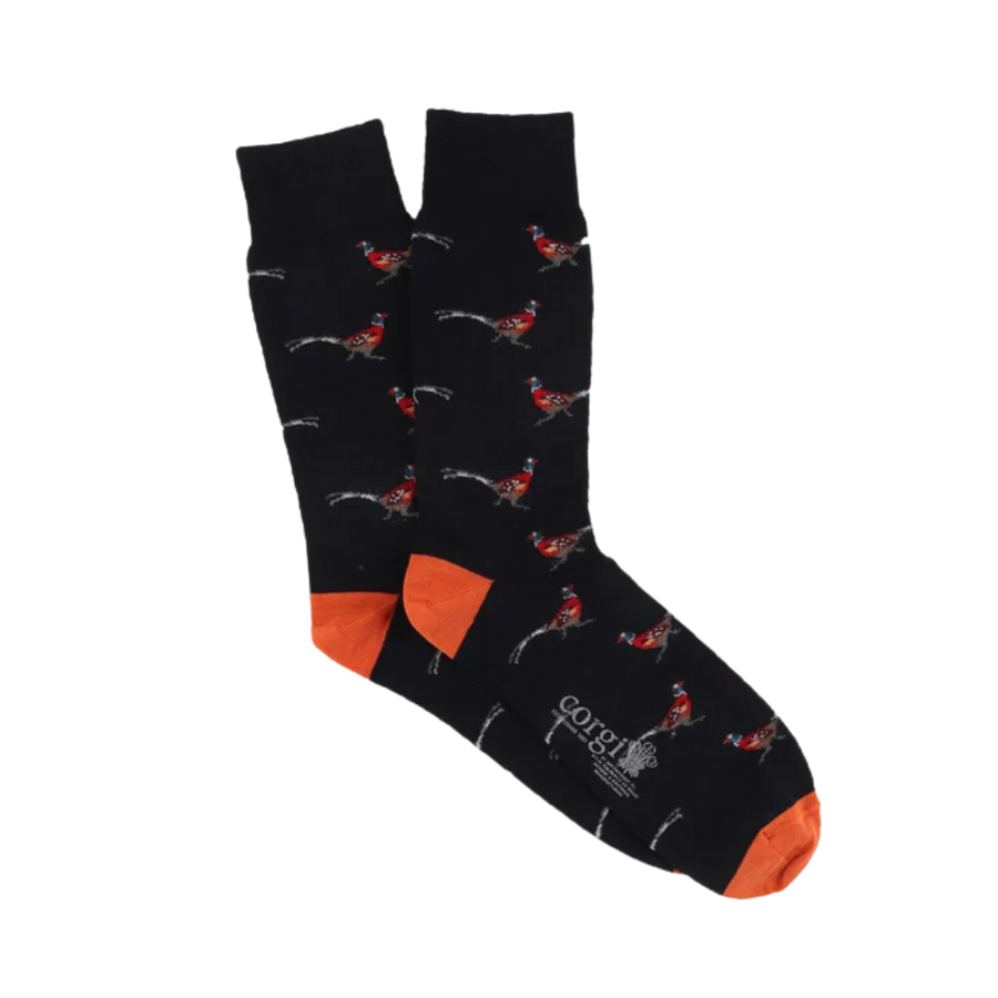 Pheasant Merino Wool Sock - Navy