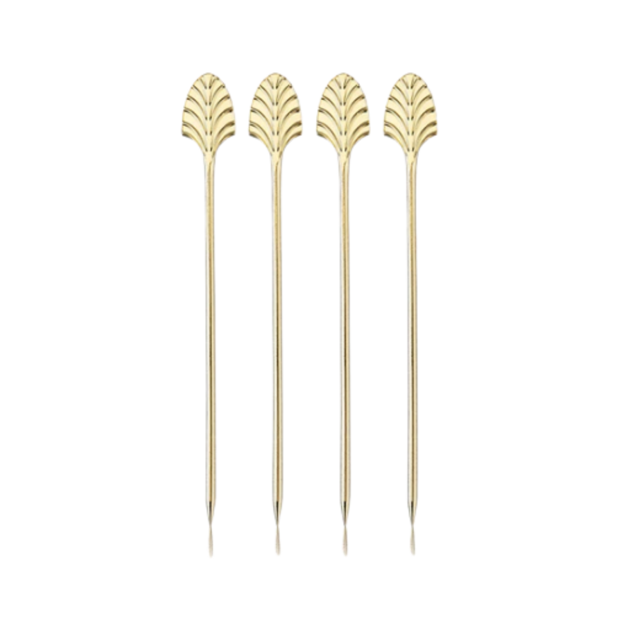 Art Deco Cocktails Picks - Gold Plated