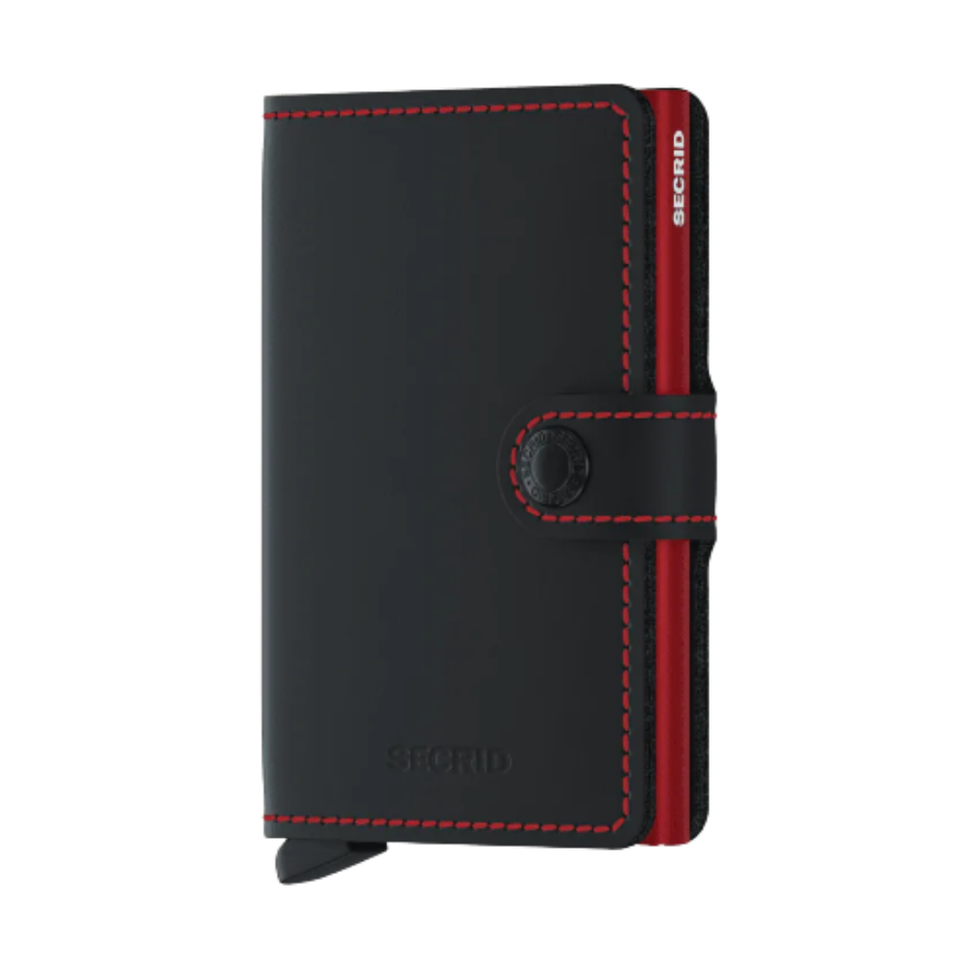 Miniwallet - Matte Black & Red