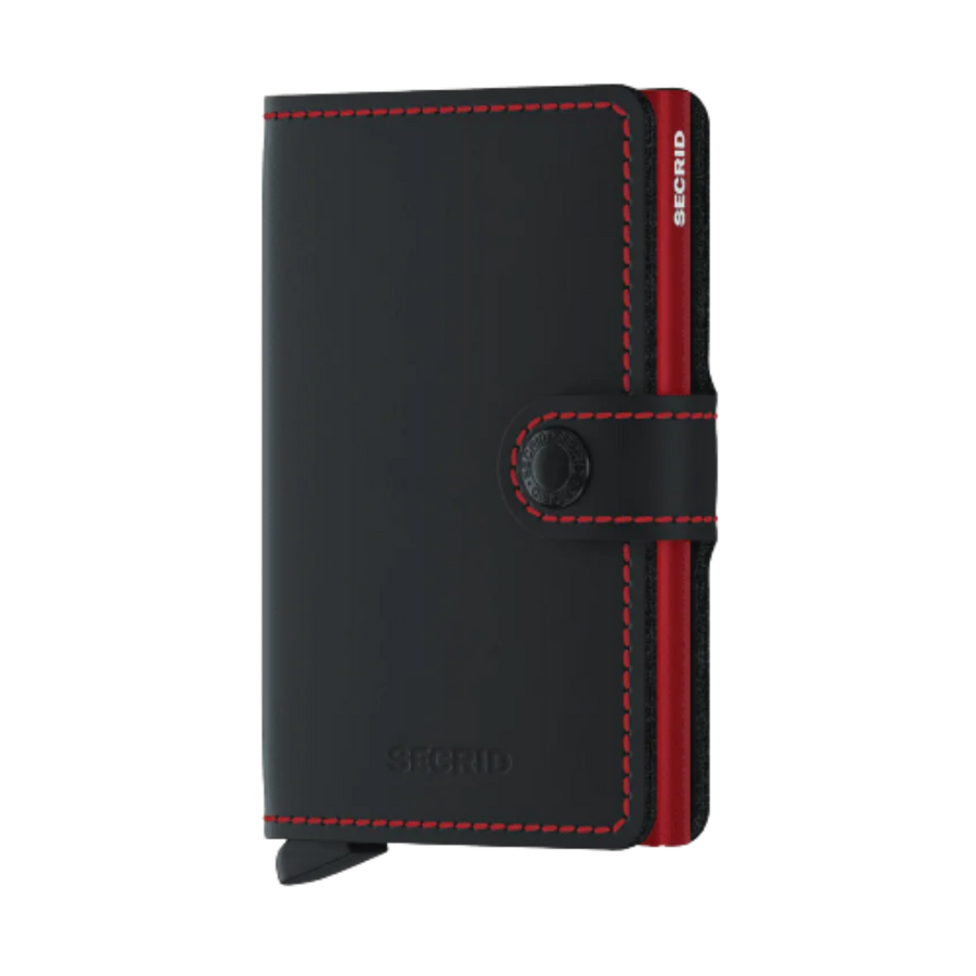 Miniwallet - Matte Black & Red