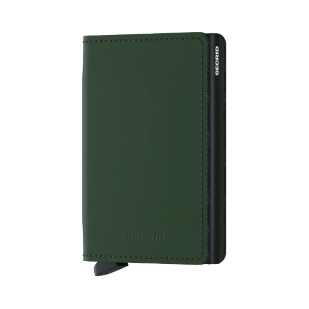 Slimwallet - Matte Green & Black