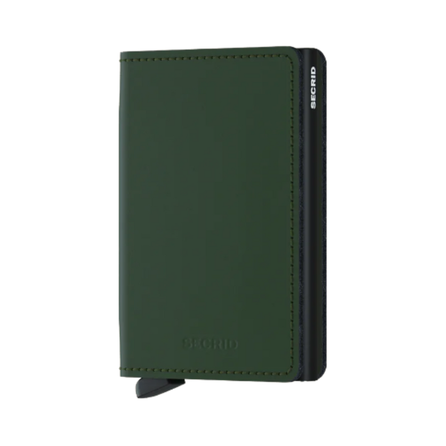 Slimwallet - Matte Green & Black