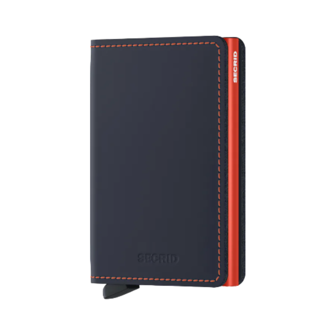 Slimwallet - Matte Nightblue & Orange