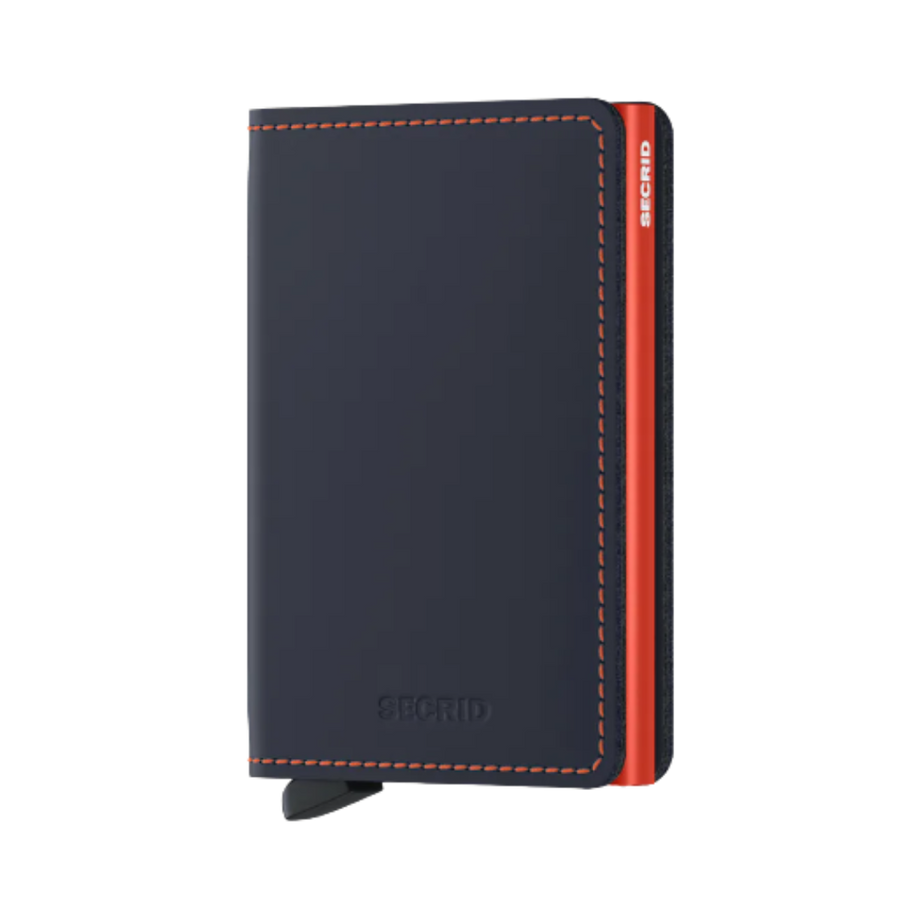Slimwallet - Matte Nightblue & Orange