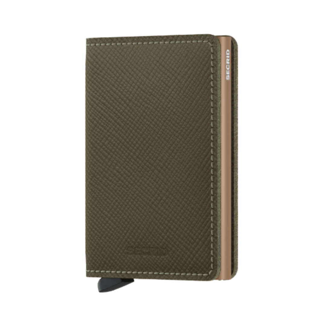 Slimwallet - Saffiano Olive