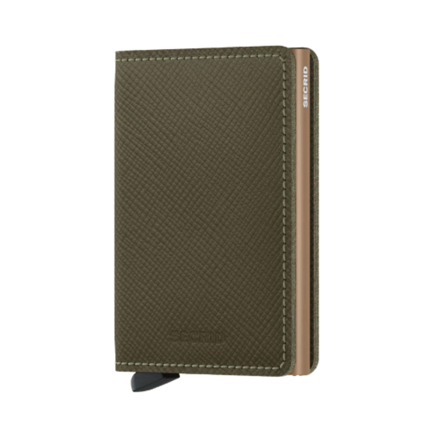 Slimwallet - Saffiano Olive