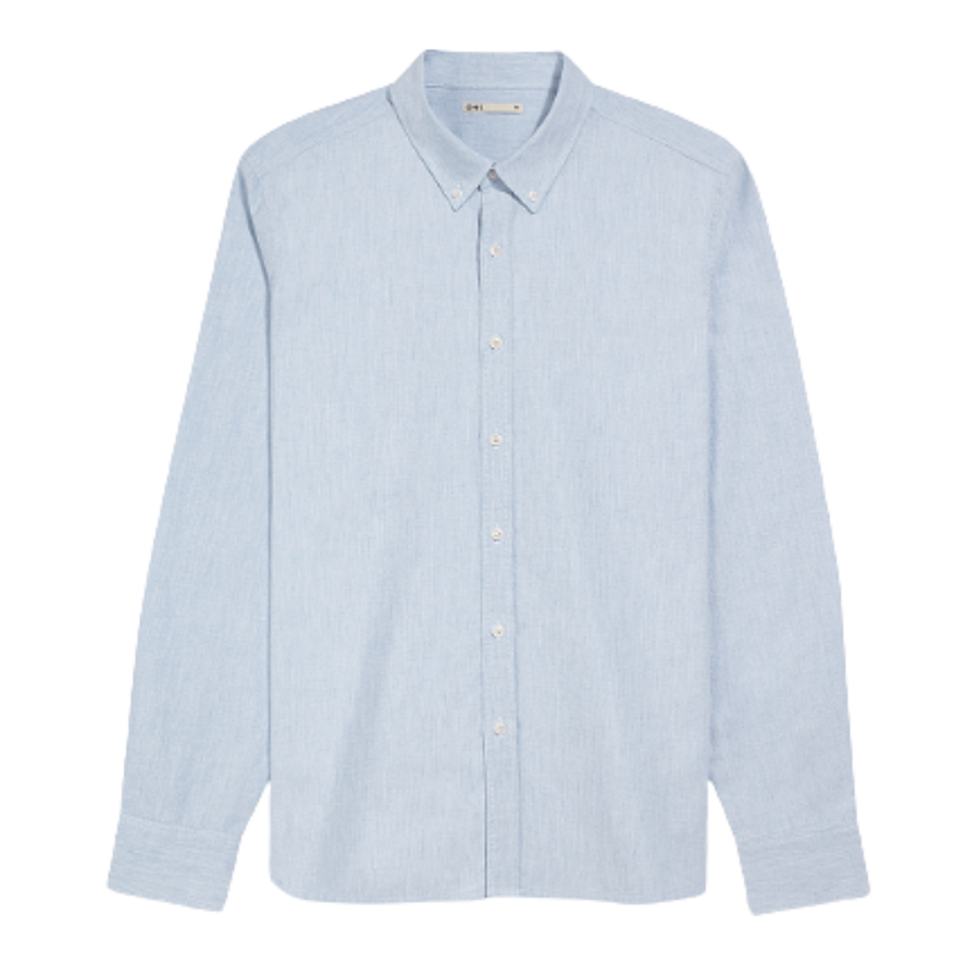 Fulton Heather Oxford Shirt - Light Blue Heather