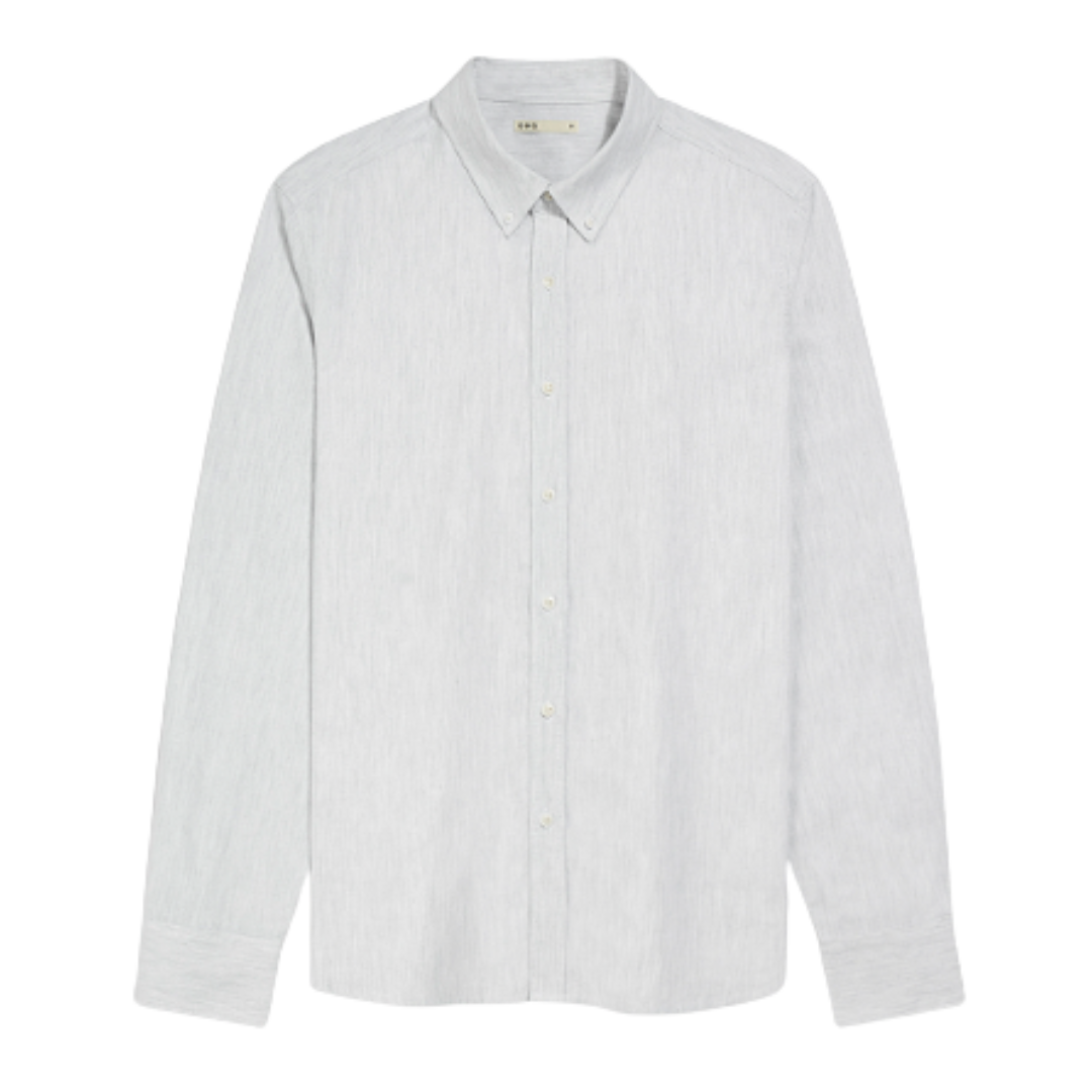 Fulton Heather Oxford Shirt - Light Grey Heather