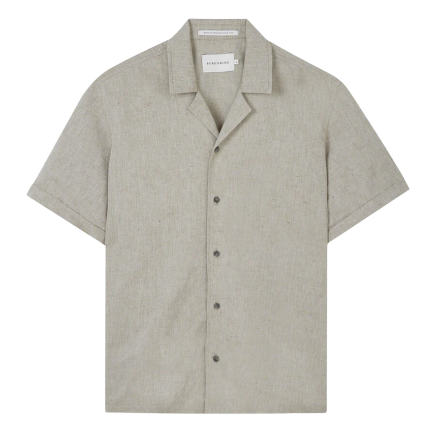 Linen Short Sleeve Shirt - Khaki