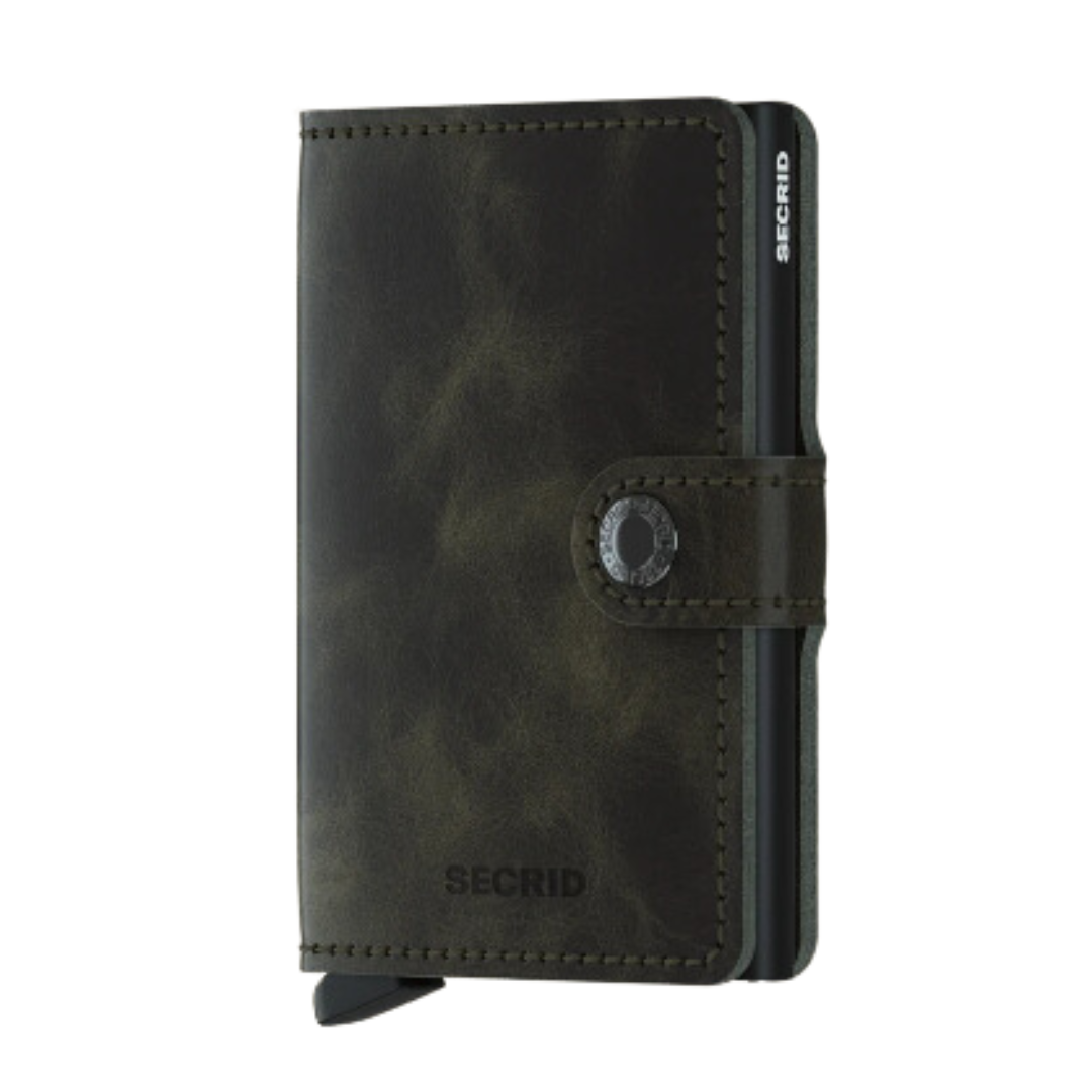Miniwallet - Vintage Olive & Black