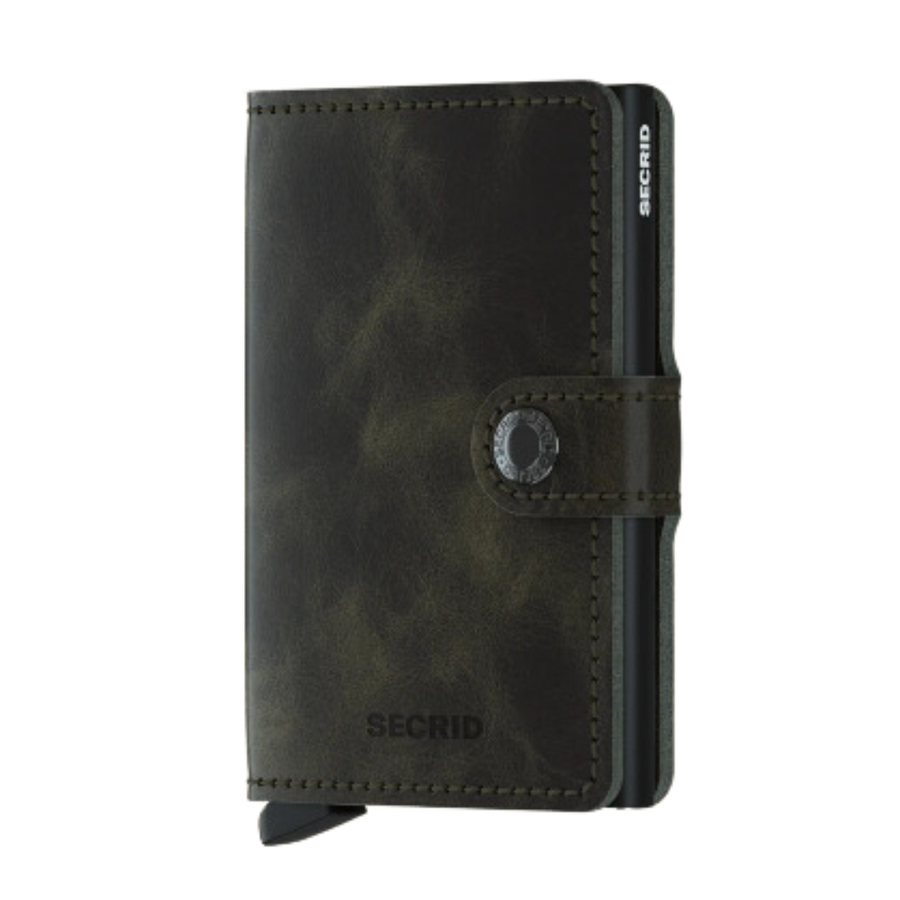 Miniwallet - Vintage Olive & Black