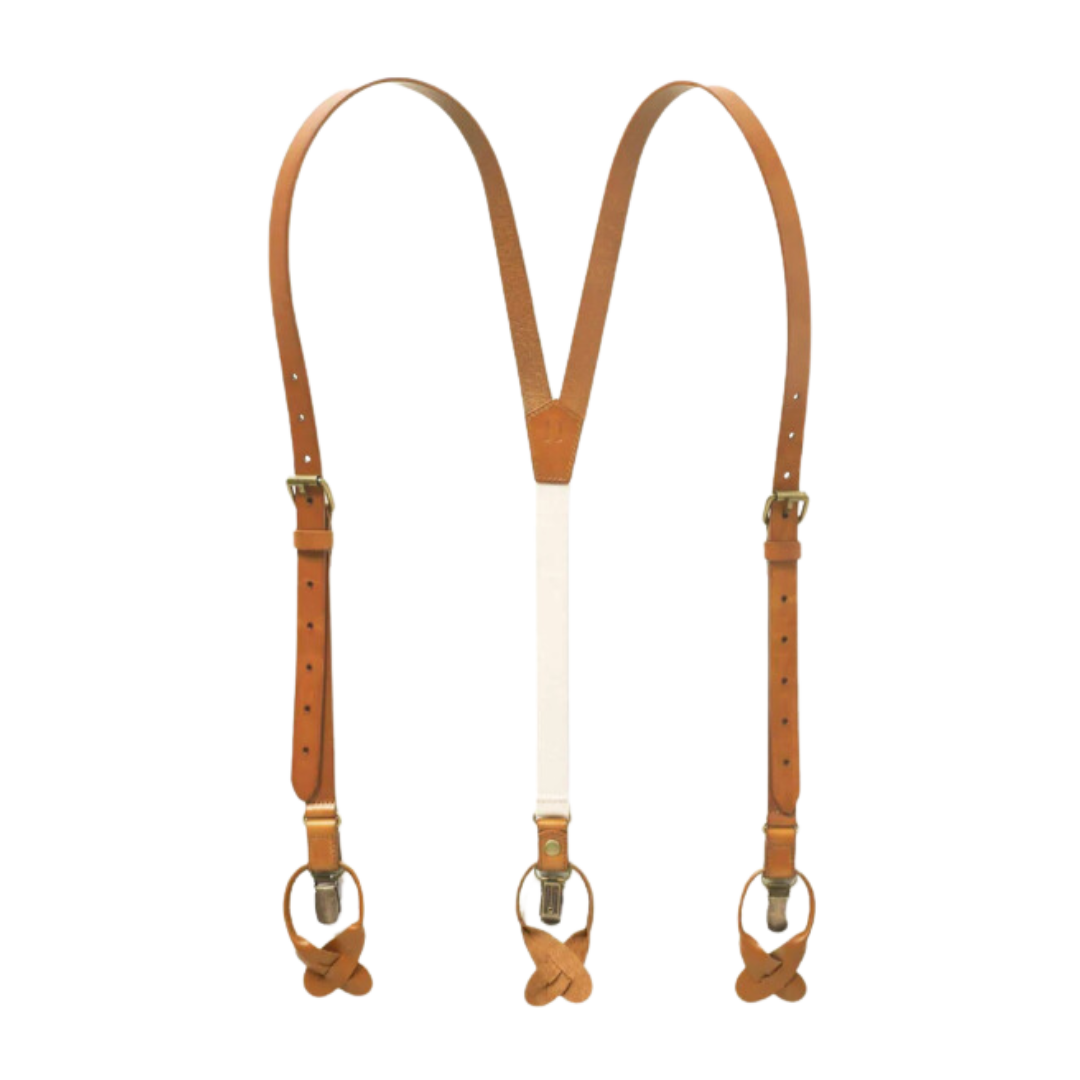 Leather Suspenders - Sierra Nevada Tan