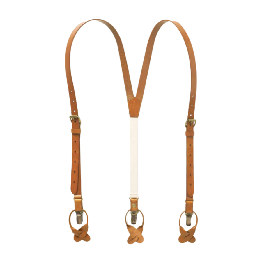 Leather Suspenders - Sierra Nevada Tan