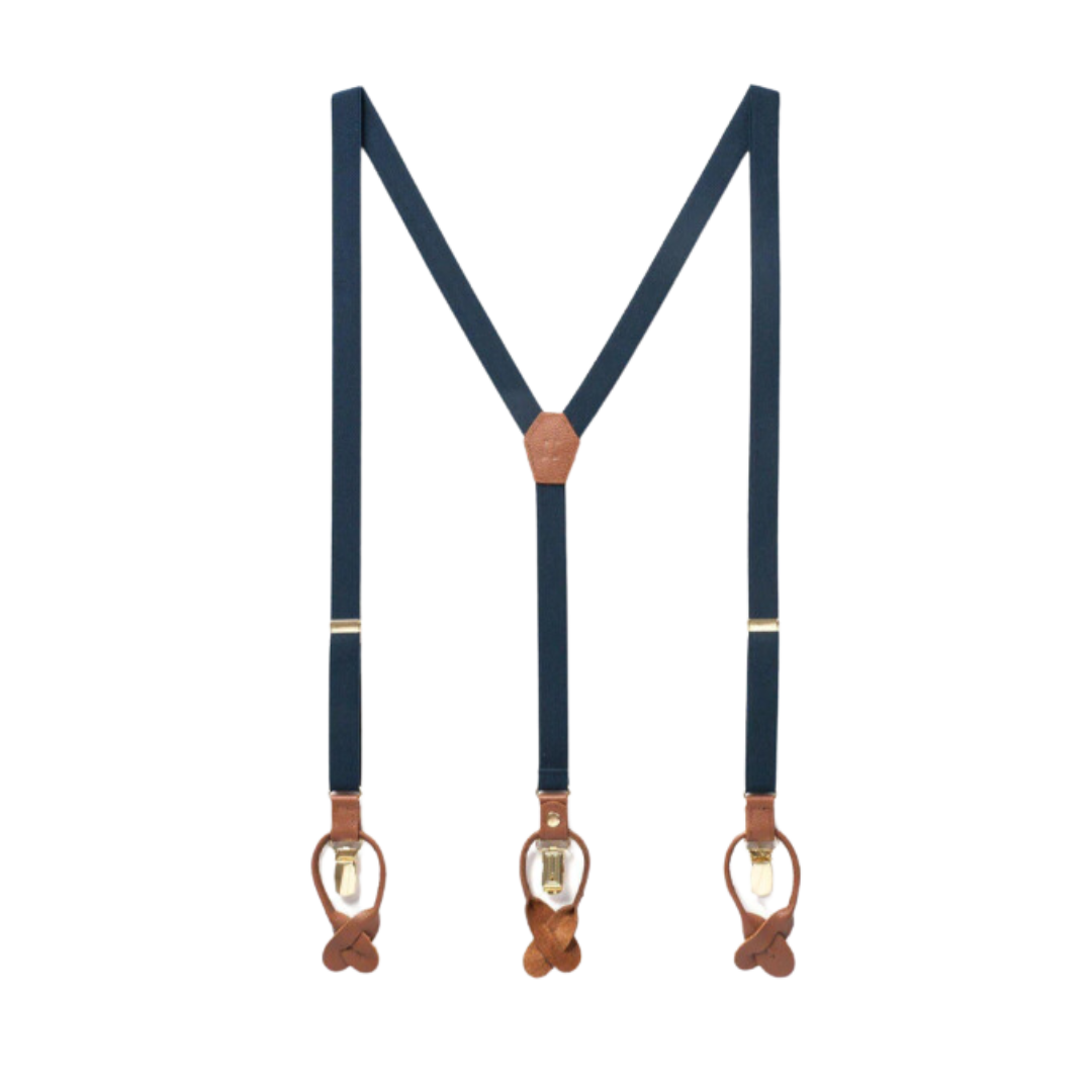 Skinny Suspenders - Navy Baby