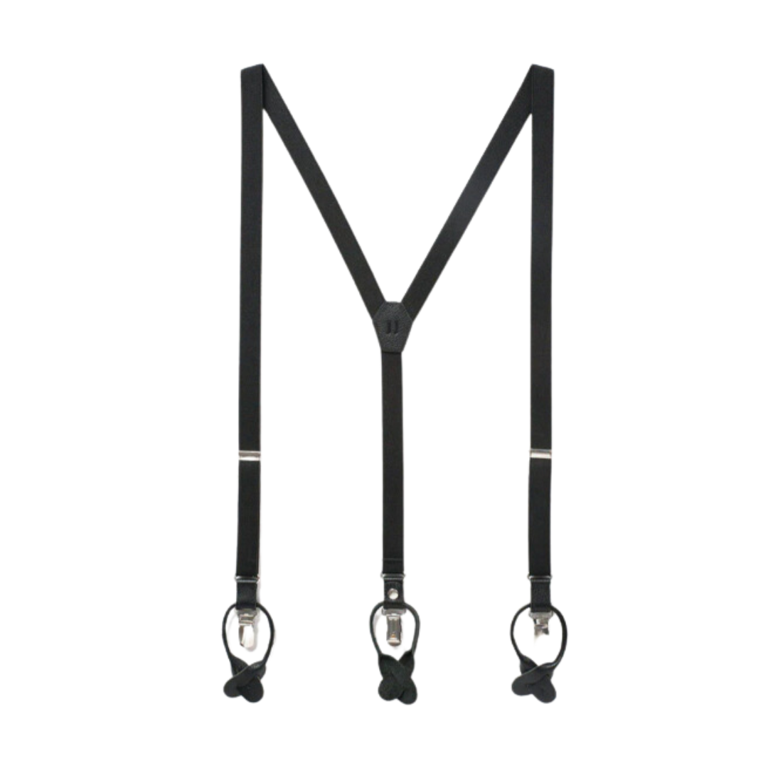Skinny Suspenders - Jet Set Black