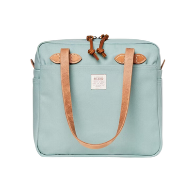 Zippered Tote Bag in Rugged Twill - Lake Green