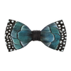 Green Pond Bow Tie - Pheasant & Guinea Feathers