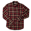 Wrights Cotton Twill Shirt - Bordeaux Plaid