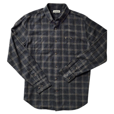 Wrights Cotton Twill Shirt - Grey & Khaki
