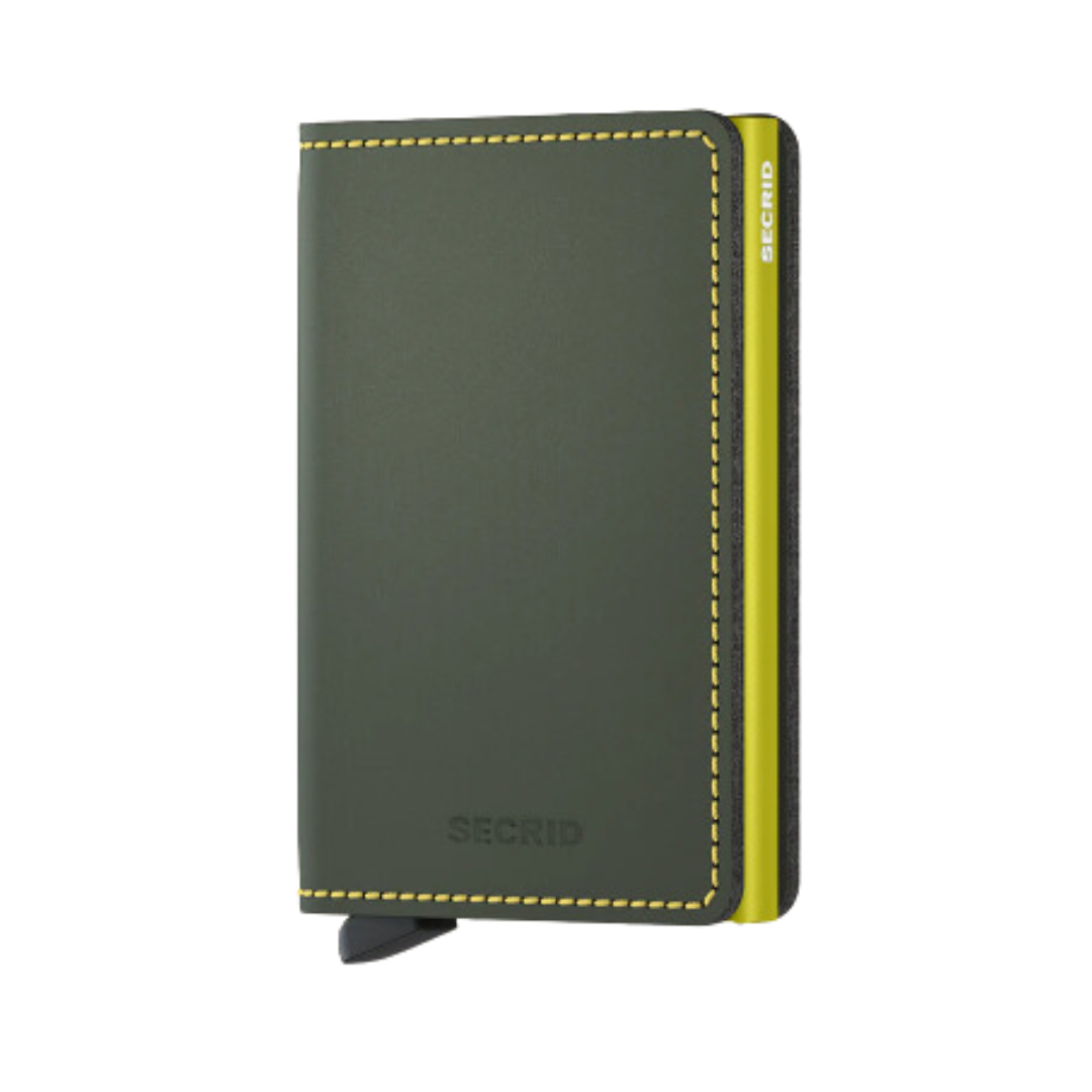 Slimwallet - Matte Green & Lime