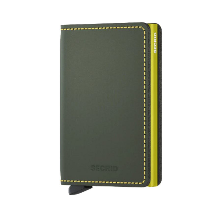 Slimwallet - Matte Green & Lime