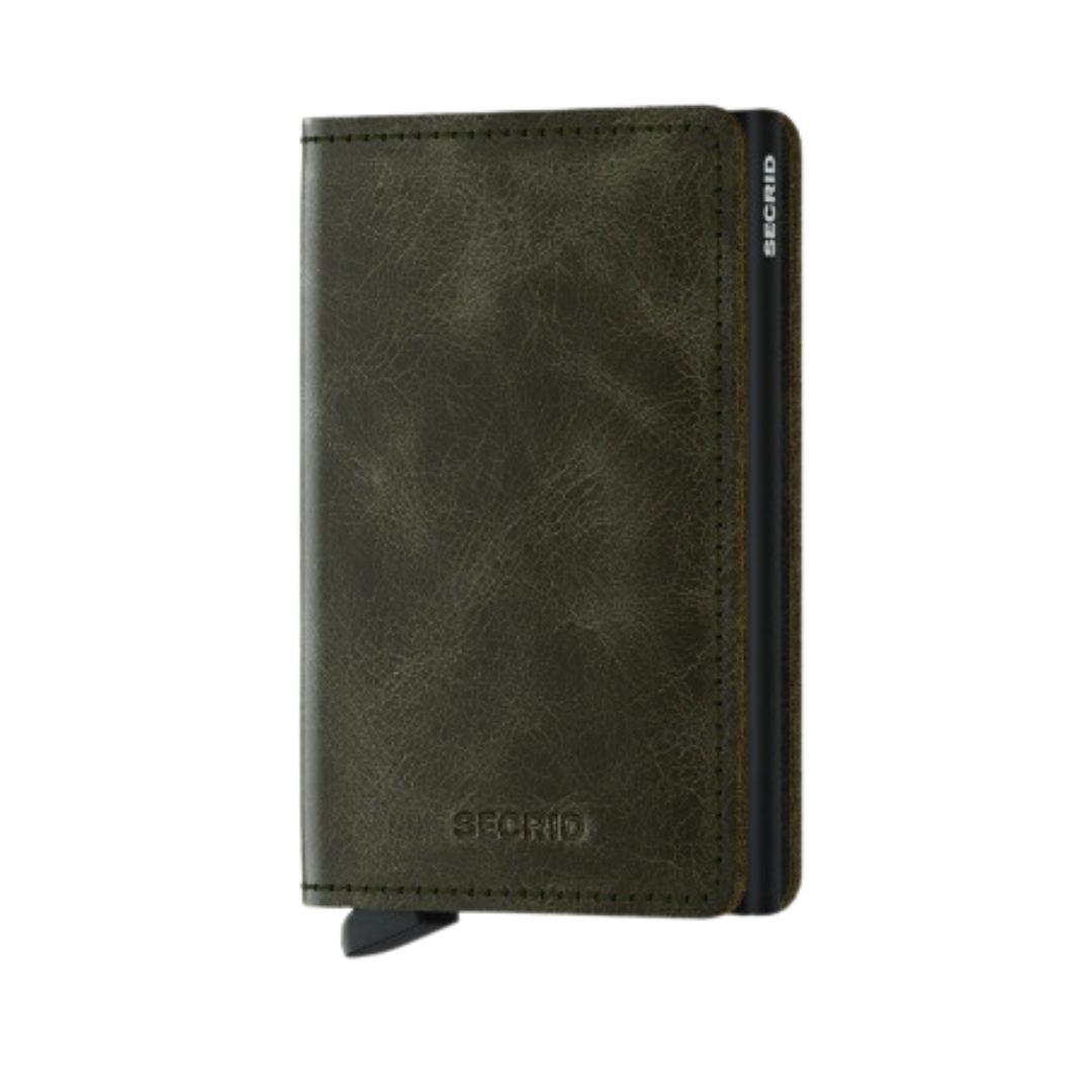 Slimwallet - Vintage Olive Black