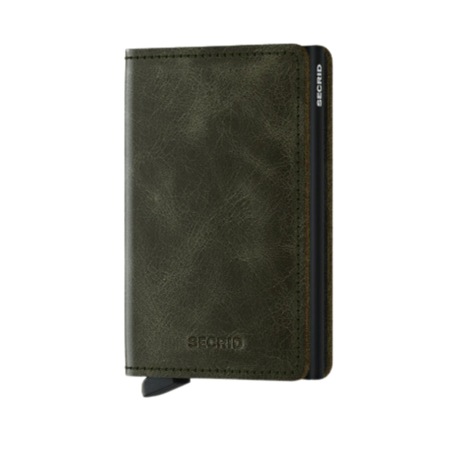 Slimwallet - Vintage Olive Black