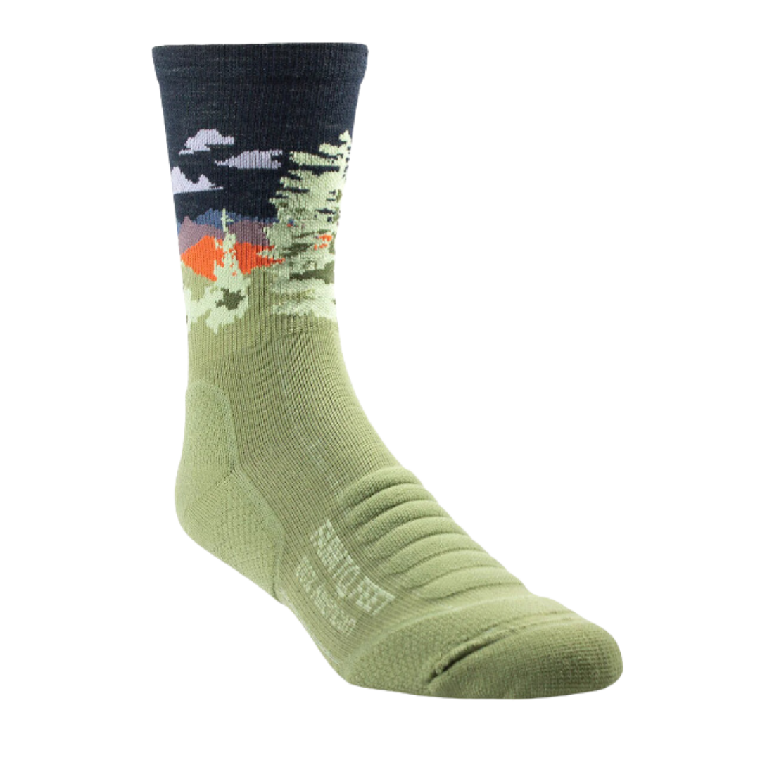 Cascade Locks Light Targeted Cushion - Mosstone