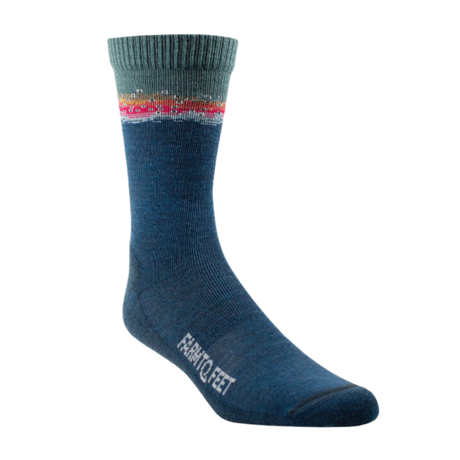 Missoula Crew Sock - Navy Rainbow Trout