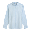 Arthur Stripe Oxford Shirt  - Sky Blue & White