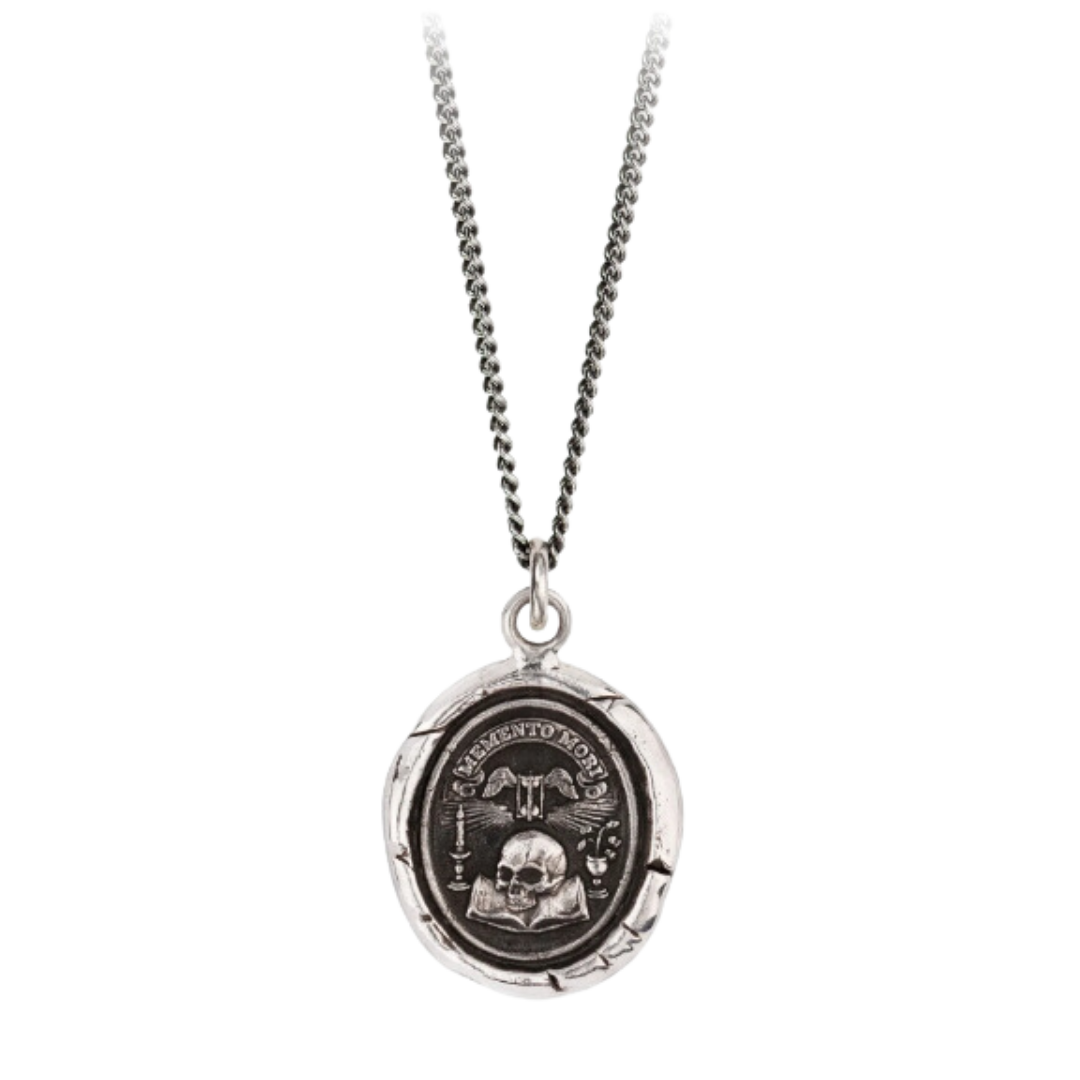 Sterling Silver Talisman Necklace - Memento Mori