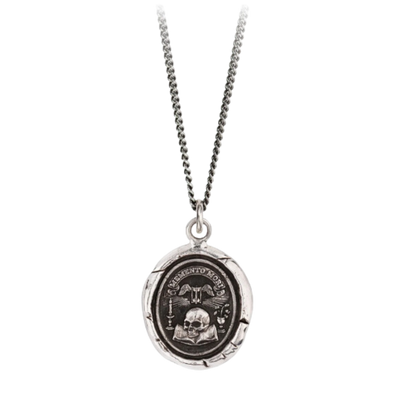 Sterling Silver Talisman Necklace - Memento Mori