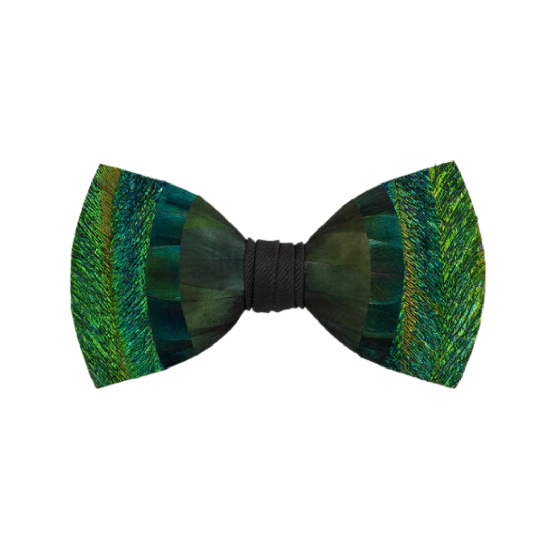 Greene Bow Tie - Peacock & Pheasant Feathers