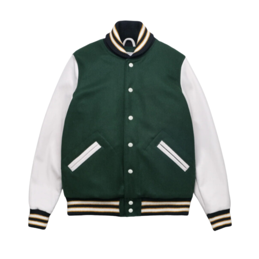 Varsity Jacket - Pine & Milk