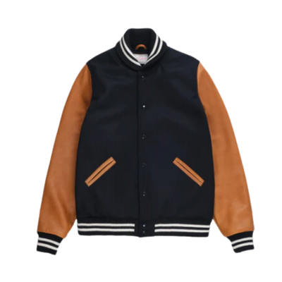 Varsity Jacket - Black & Rust